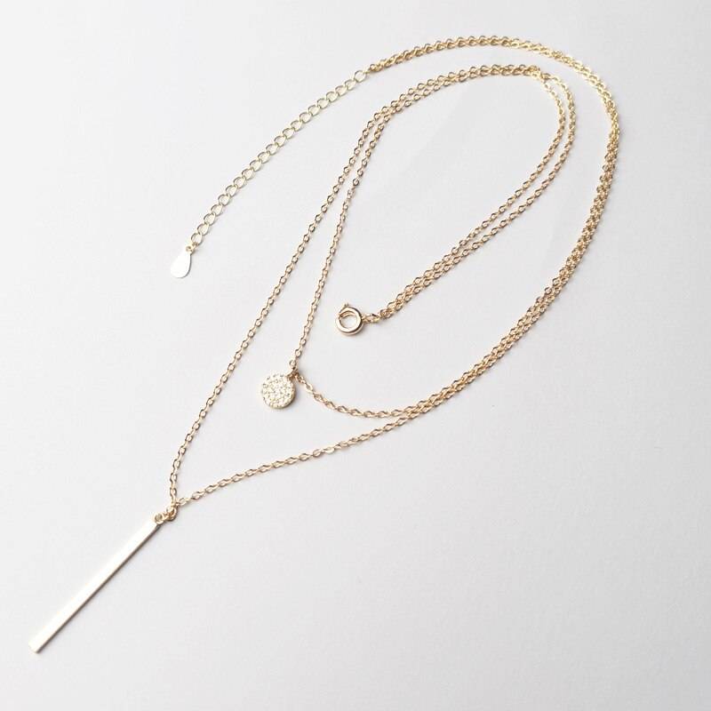 925 Sterling Silver Double Layer Necklace