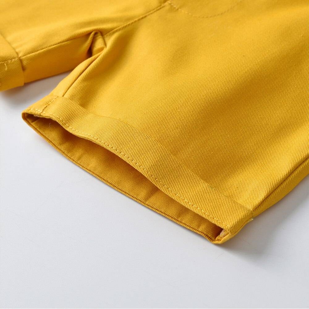 Baby Boy's Summer Clothing Set with Suspenders