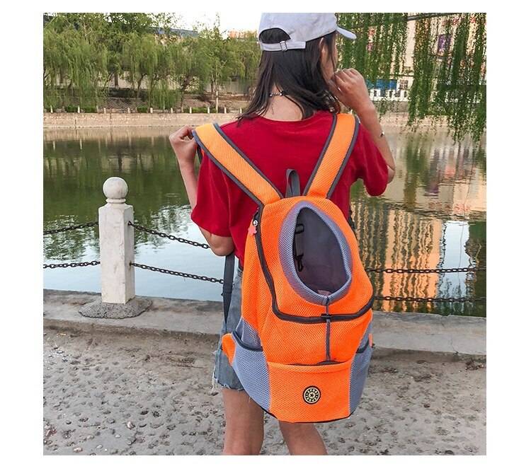 Mochila compacta para transportar perros con orificio para la cabeza Mochila compacta para transportar perros con orificio para la cabeza