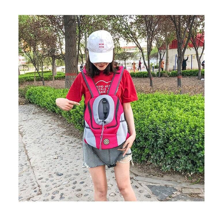 Mochila compacta para transportar perros con orificio para la cabeza Mochila compacta para transportar perros con orificio para la cabeza