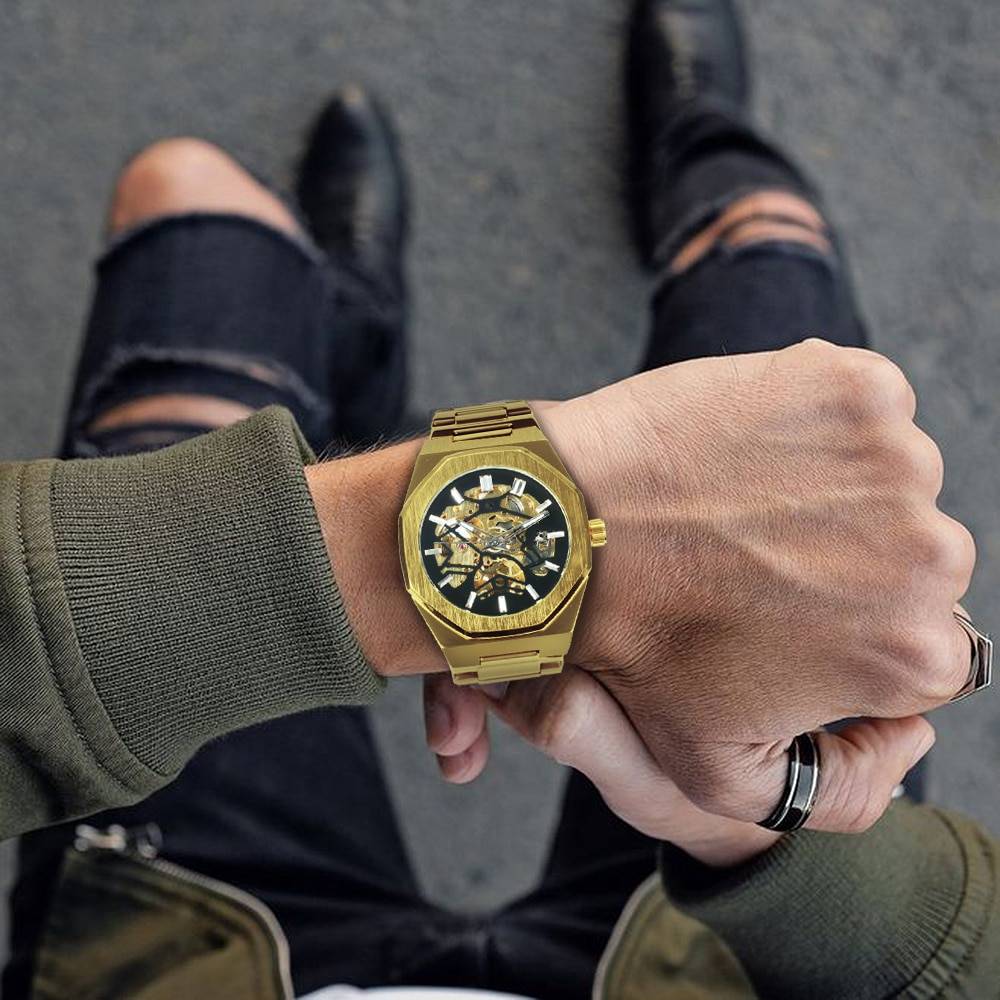 Golden Mechanic Luxury Aviator Men’s Watch Golden Mechanic Luxury Aviator Men’s Watch