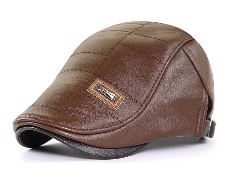 Men's Eco-Leather Newsboy Cap Men's Eco-Leather Newsboy Cap