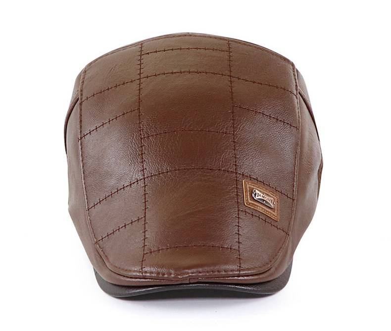 Men's Eco-Leather Newsboy Cap Men's Eco-Leather Newsboy Cap