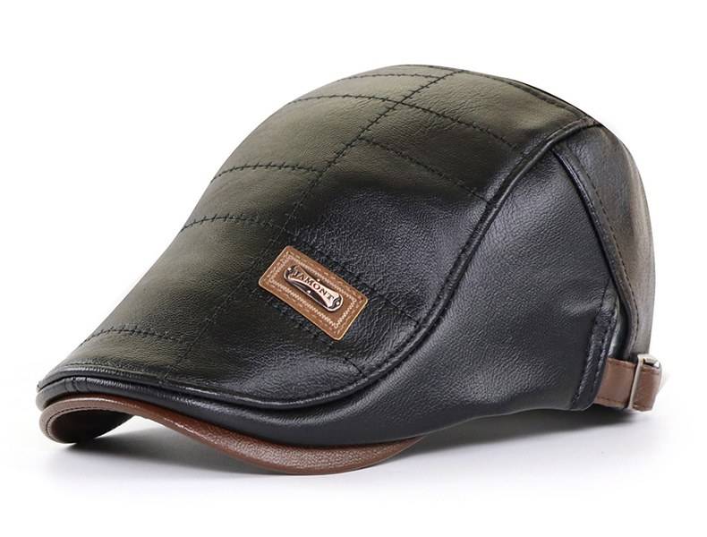 Men's Eco-Leather Newsboy Cap Men's Eco-Leather Newsboy Cap
