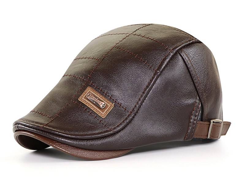 Men's Eco-Leather Newsboy Cap Men's Eco-Leather Newsboy Cap