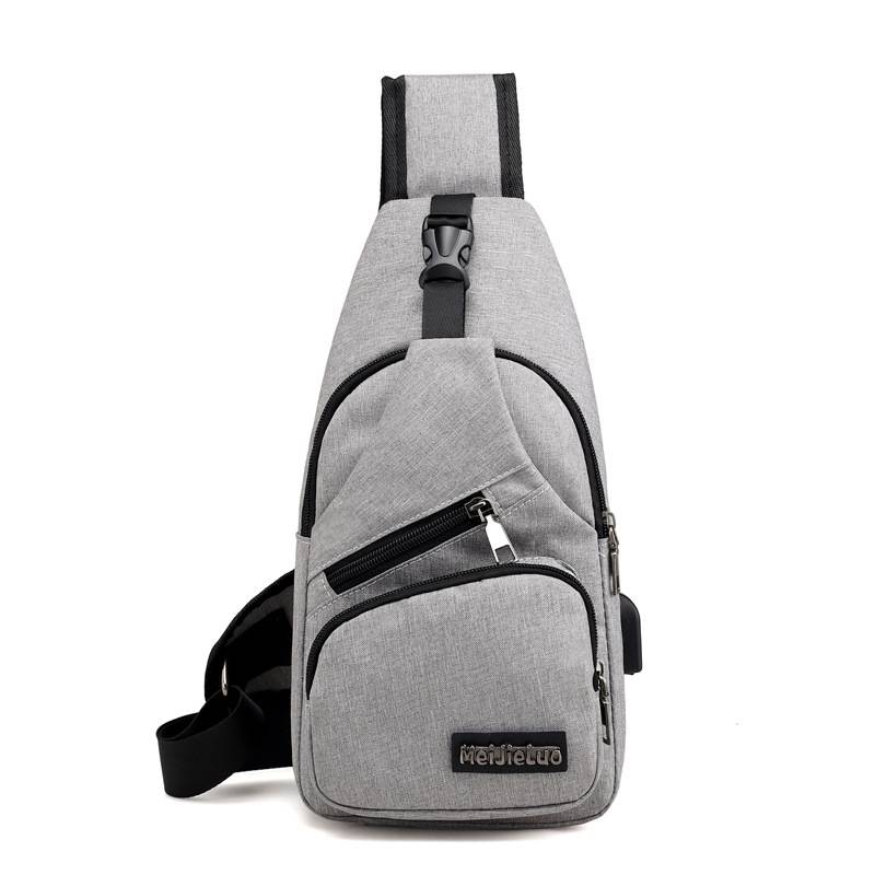 Men's Flat Shoulder Bag with USB Port Men's Flat Shoulder Bag with USB Port