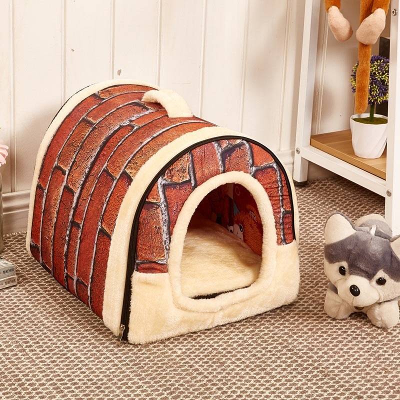 Pet's Collapsible Design Printed Warm Bed Pet's Collapsible Design Printed Warm Bed