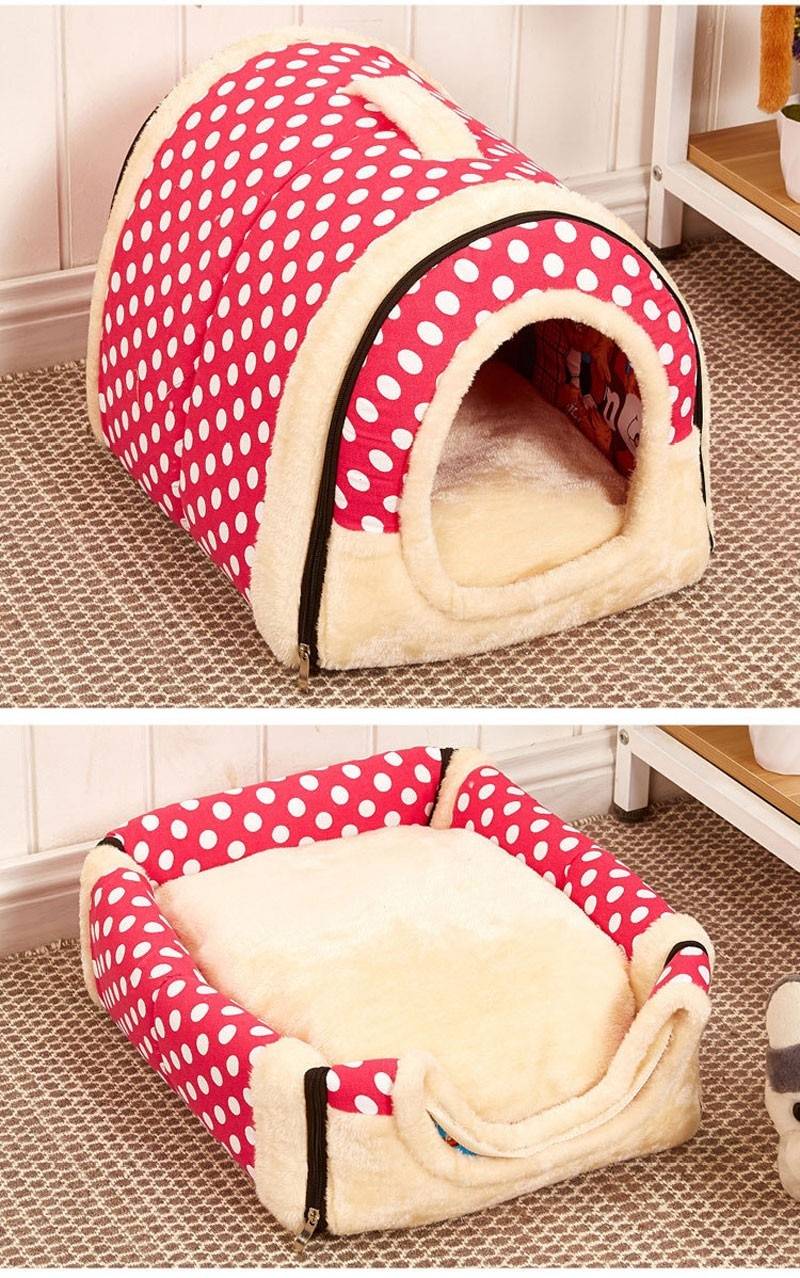 Pet's Collapsible Design Printed Warm Bed Pet's Collapsible Design Printed Warm Bed